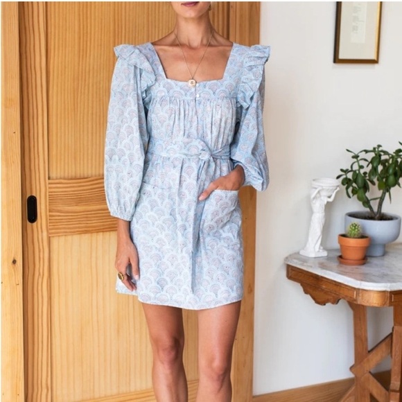 NEW Emerson Fry ADELINA LONG SLEEVE DRESS SUNDAY FLOWERS ORGANIC small - Picture 2 of 12